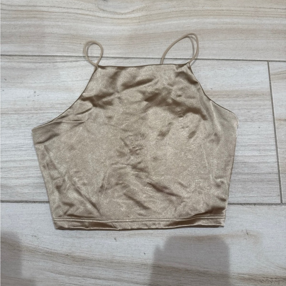 Garage Beige Crop Top